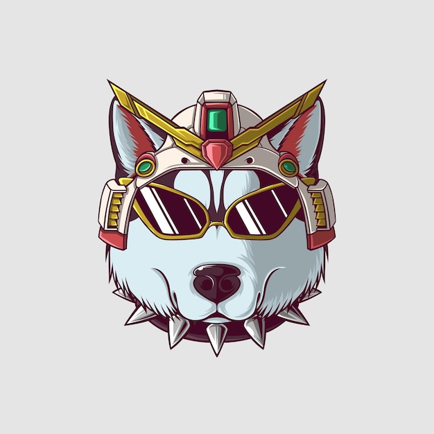 Ilustración de un perro en un estilo lindo