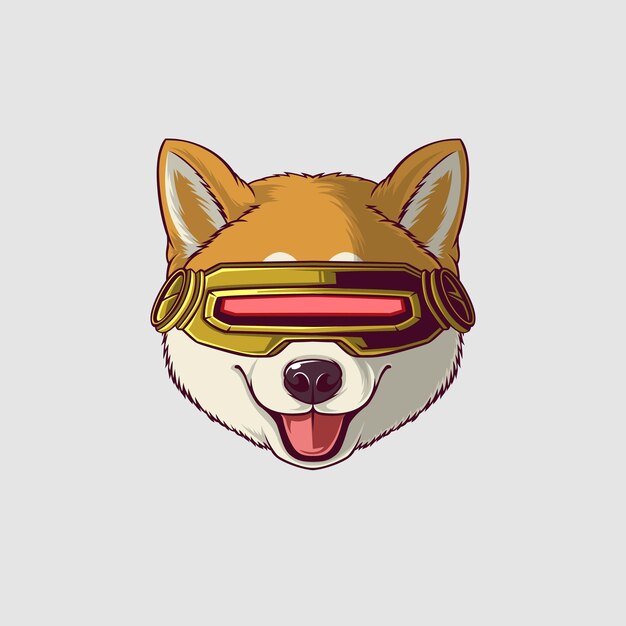 Ilustración de un perro en un estilo lindo