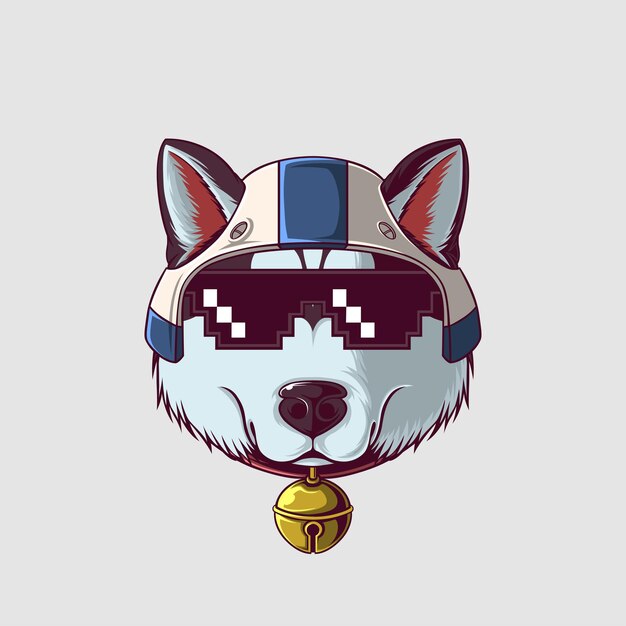 Ilustración de un perro en un estilo lindo