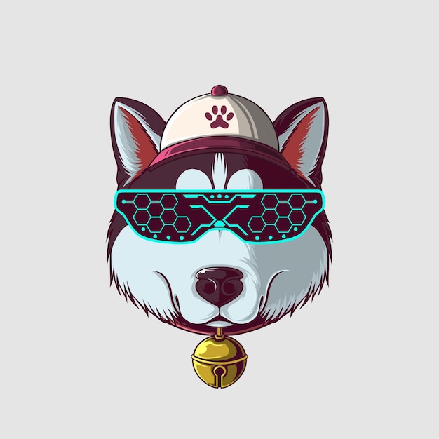 Ilustración de un perro en un estilo lindo