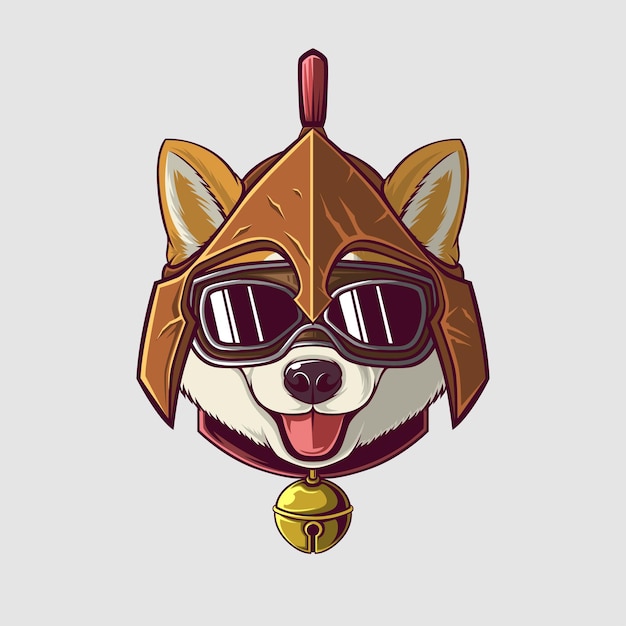 Ilustración de un perro en un estilo lindo