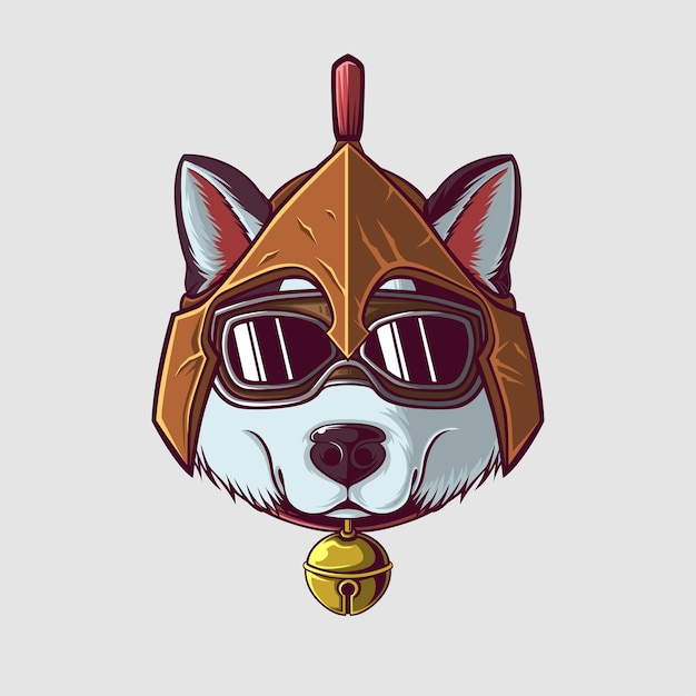 Ilustración de un perro en un estilo lindo
