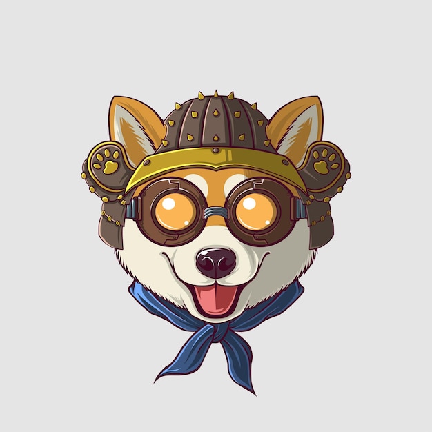 Ilustración de un perro en un estilo lindo