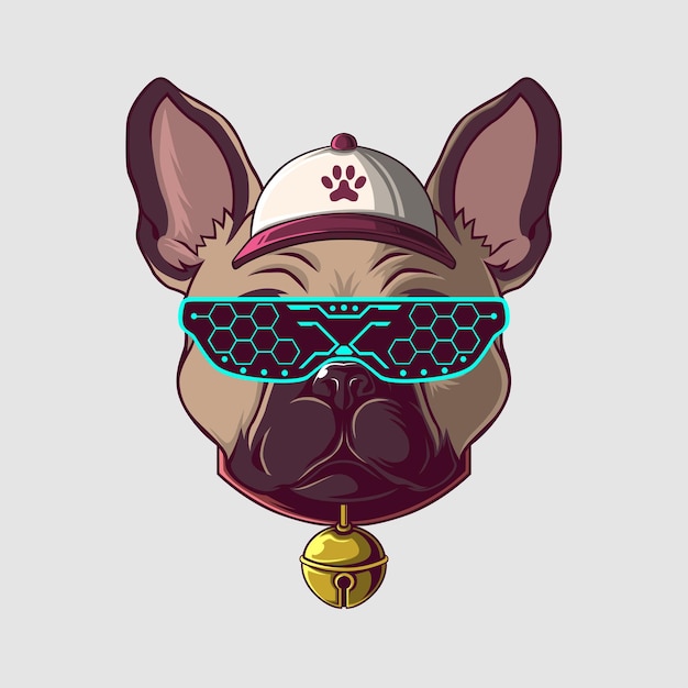 Ilustración de un perro en un estilo lindo