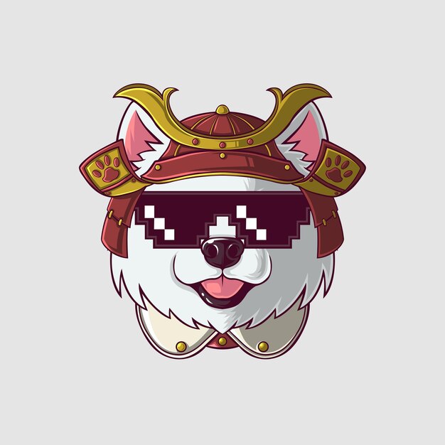 Ilustración de un perro en un estilo lindo