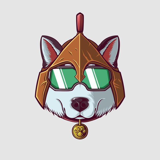 Ilustración de un perro en un estilo lindo