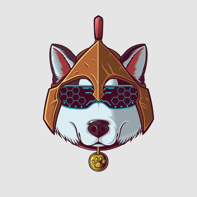 Ilustración de un perro en un estilo lindo