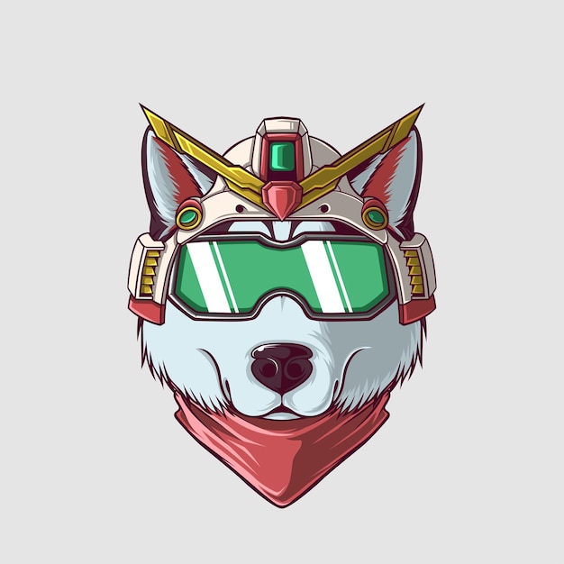 Ilustración de un perro en un estilo lindo