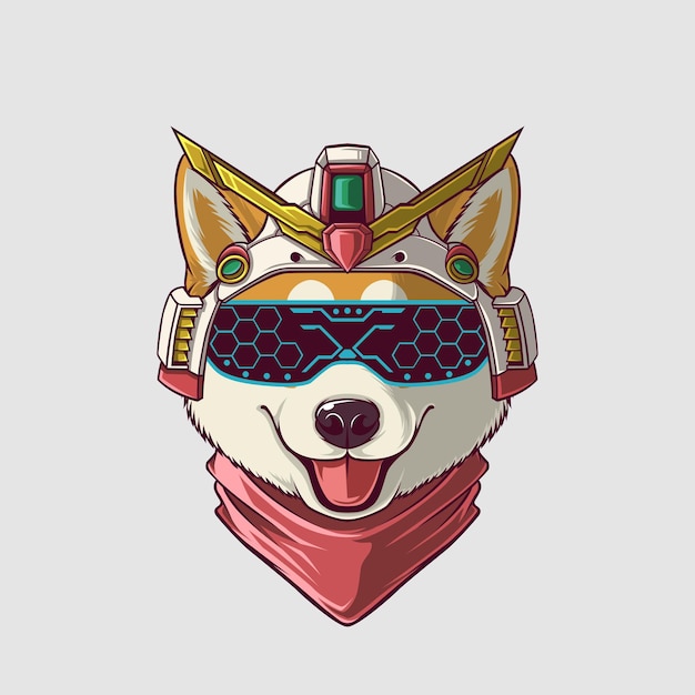 Ilustración de un perro en un estilo lindo