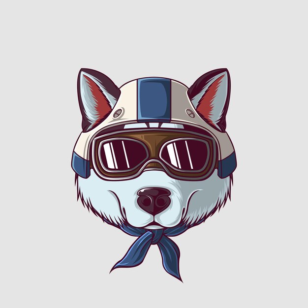 Ilustración de un perro en un estilo lindo