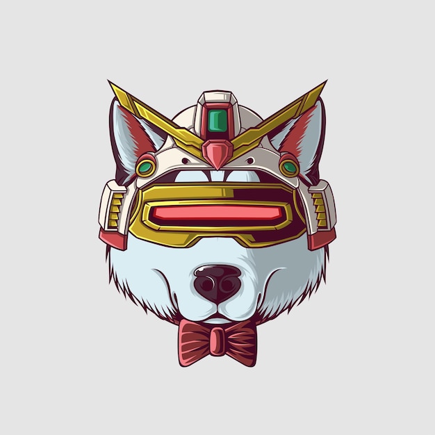 Ilustración de un perro en un estilo lindo