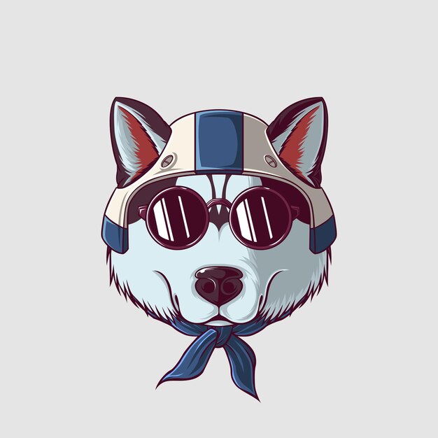 Ilustración de un perro en un estilo lindo