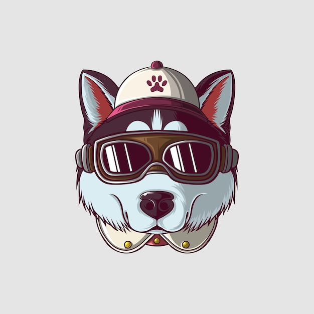 Ilustración de un perro en un estilo lindo