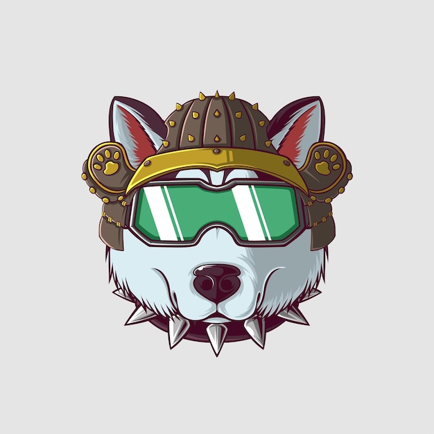 Ilustración de un perro en un estilo lindo