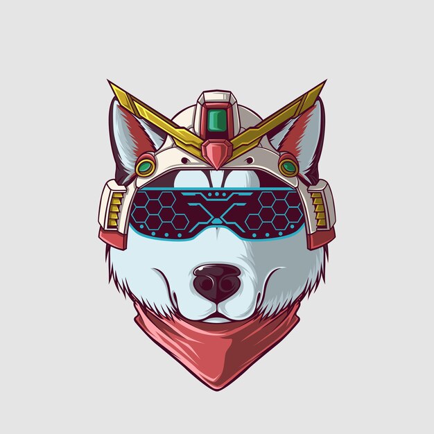 Ilustración de un perro en un estilo lindo