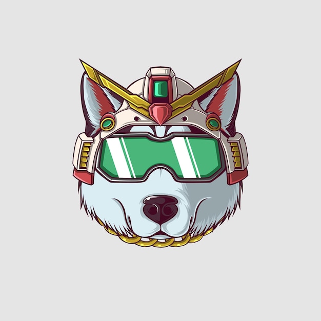 Ilustración de un perro en un estilo lindo