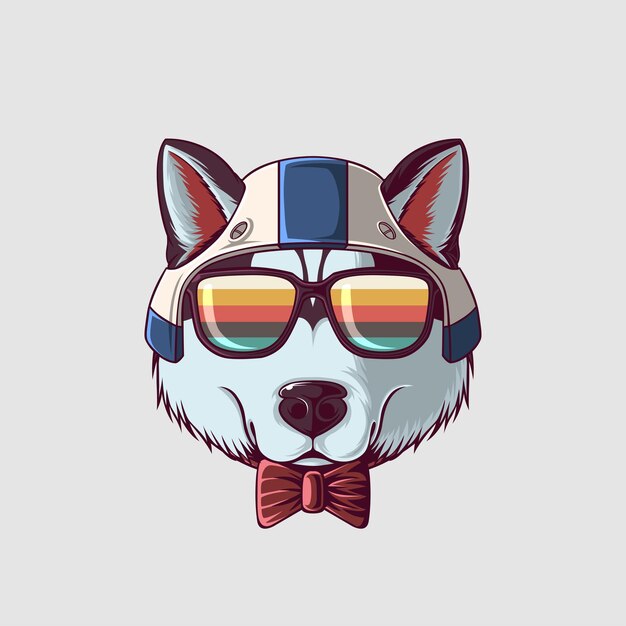 Ilustración de un perro en un estilo lindo