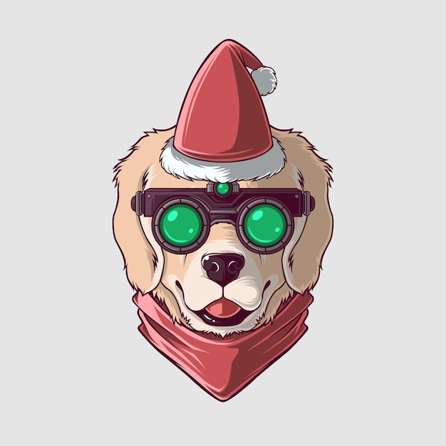 Ilustración de un perro en un estilo lindo