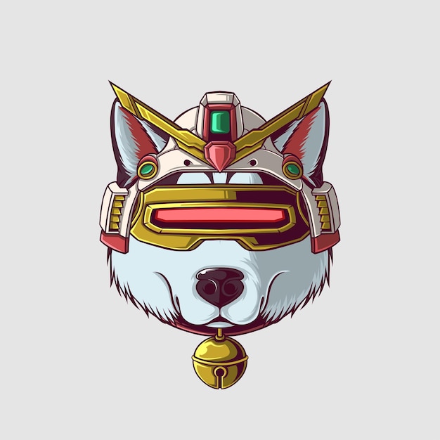 Ilustración de un perro en un estilo lindo