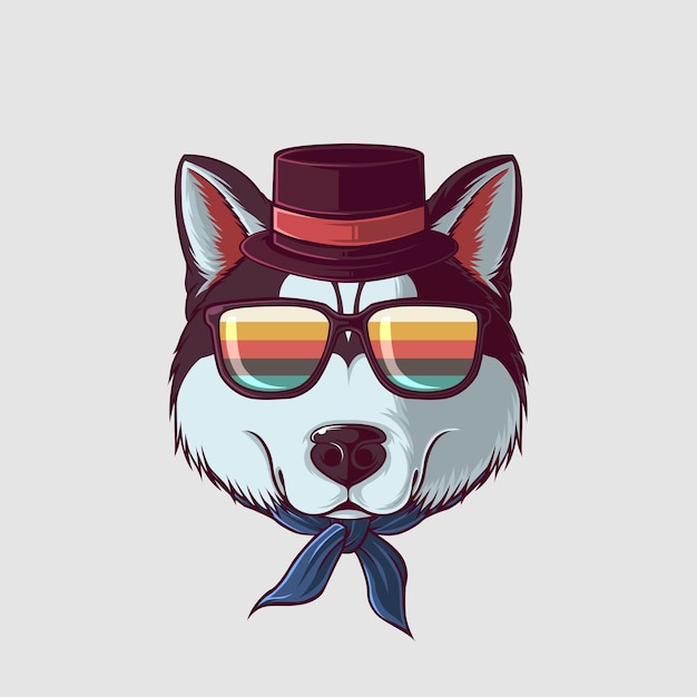 Ilustración de un perro en un estilo lindo