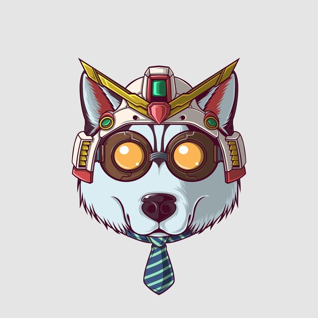 Ilustración de un perro en un estilo lindo