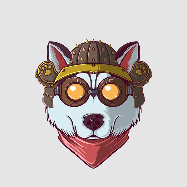 Ilustración de un perro en un estilo lindo