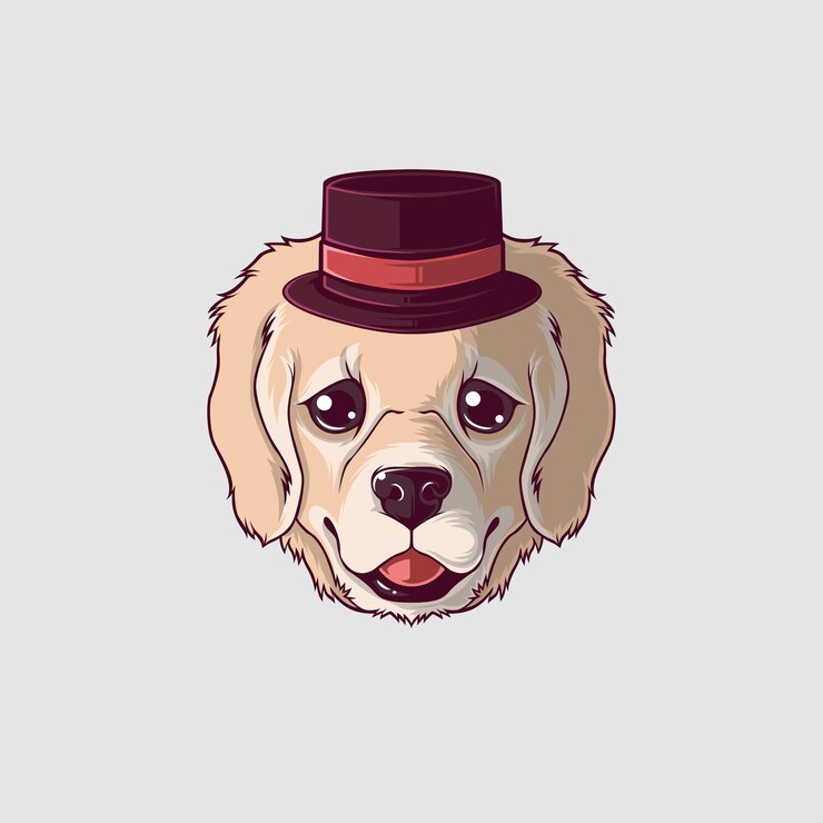 Vector ilustración de perro en un estilo lindo.