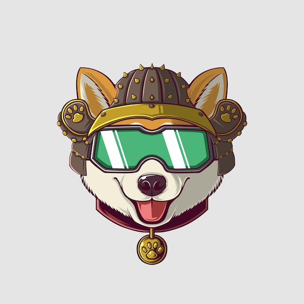 Ilustración de un perro en un estilo lindo
