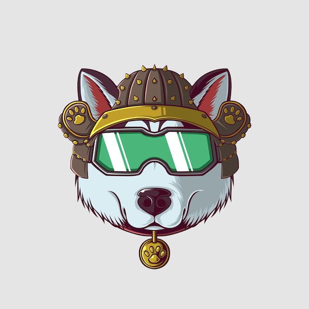 Ilustración de un perro en un estilo lindo