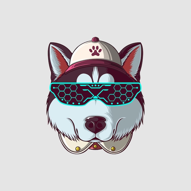 Ilustración de un perro en un estilo lindo