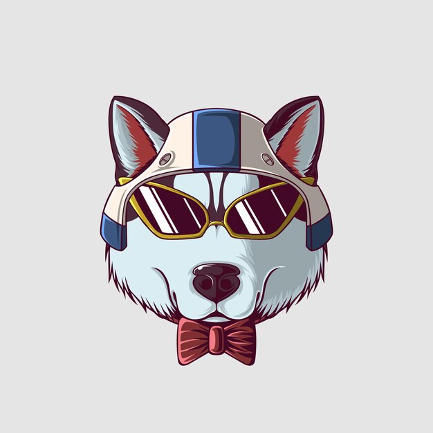 Ilustración de un perro en un estilo lindo