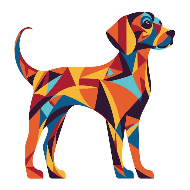 Vector ilustración, de, un, perro