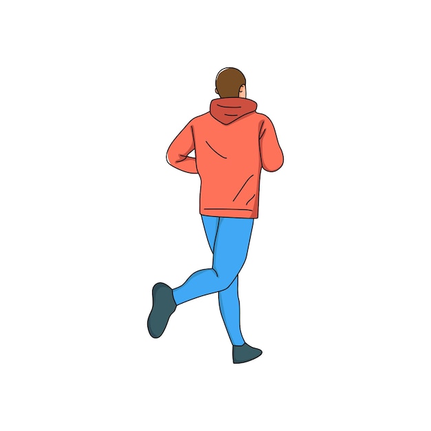 Ilustración de una persona corriendo