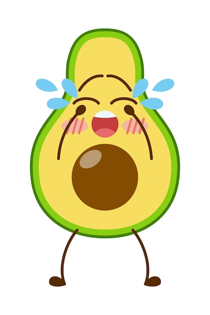 Ilustración de personaje de aguacate