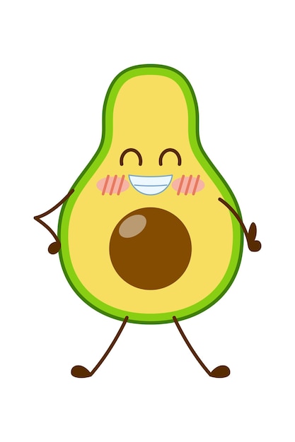 Ilustración de personaje de aguacate