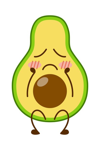 Ilustración de personaje de aguacate