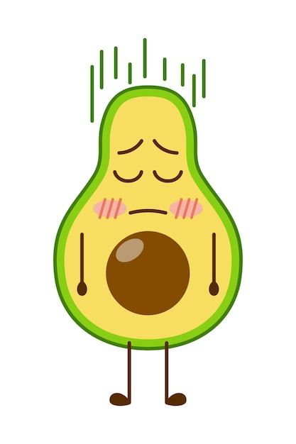Ilustración de personaje de aguacate