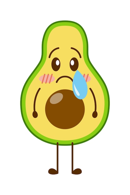Ilustración de personaje de aguacate