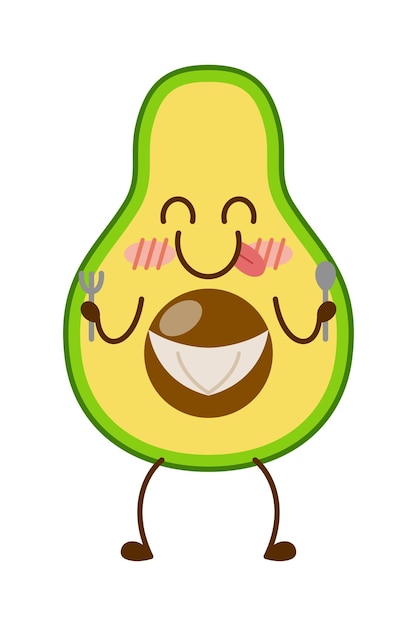 Ilustración de personaje de aguacate