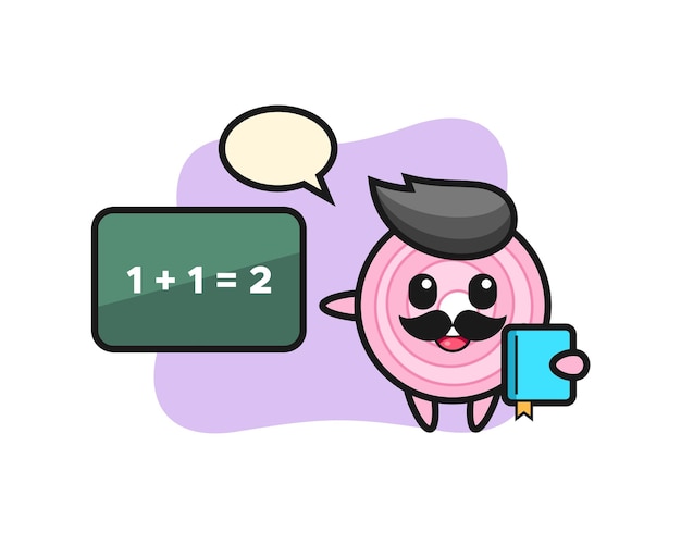 Ilustración del personaje de aros de cebolla como profesor.