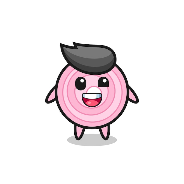Ilustración de un personaje de aros de cebolla con poses incómodas