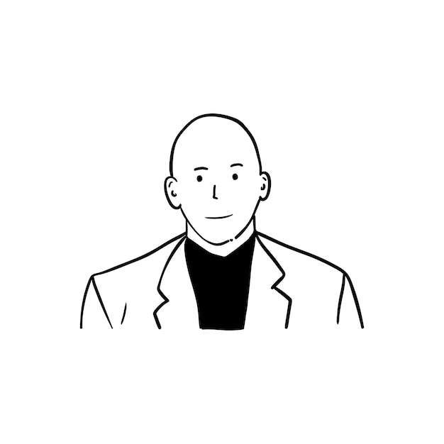 Ilustración de personaje de avatar de personas con diseño minimalista