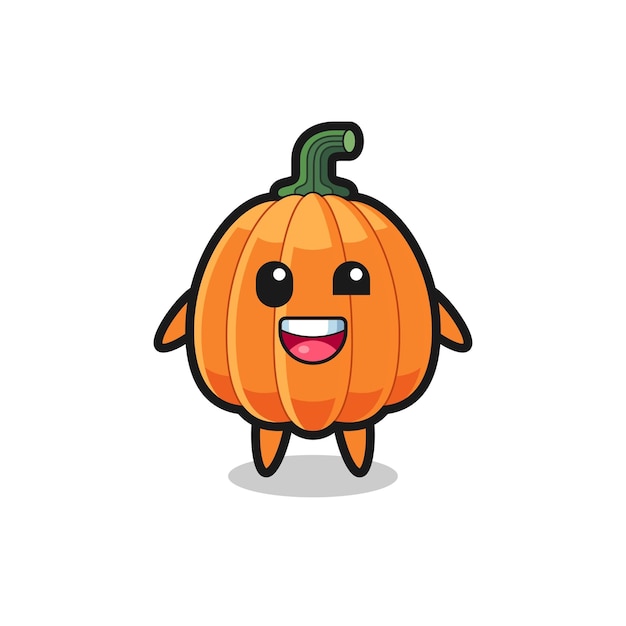 Vector ilustración de un personaje de calabaza con poses incómodas