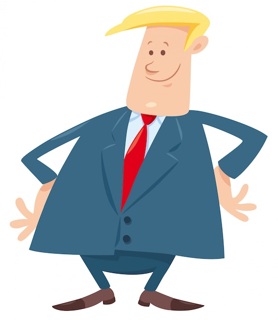 Ilustración de personaje de dibujos animados de jefe