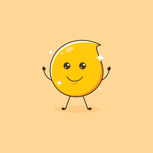 Ilustración de personaje de dibujos animados de vector de aceite lindo estilo de diseño plano simple