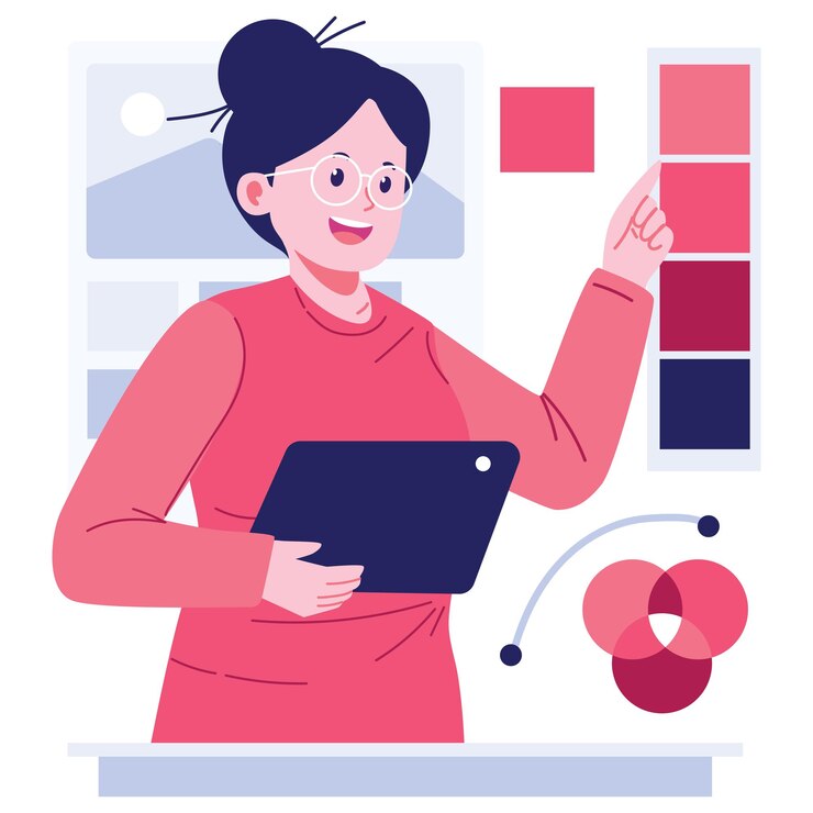 Ilustración del personaje del diseñador