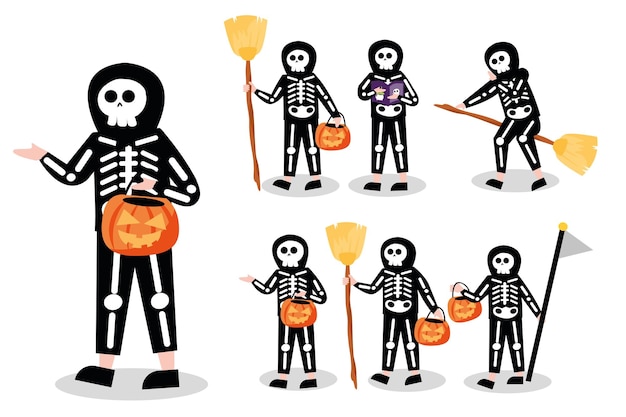 Ilustración de personaje de disfraz de Halloween
