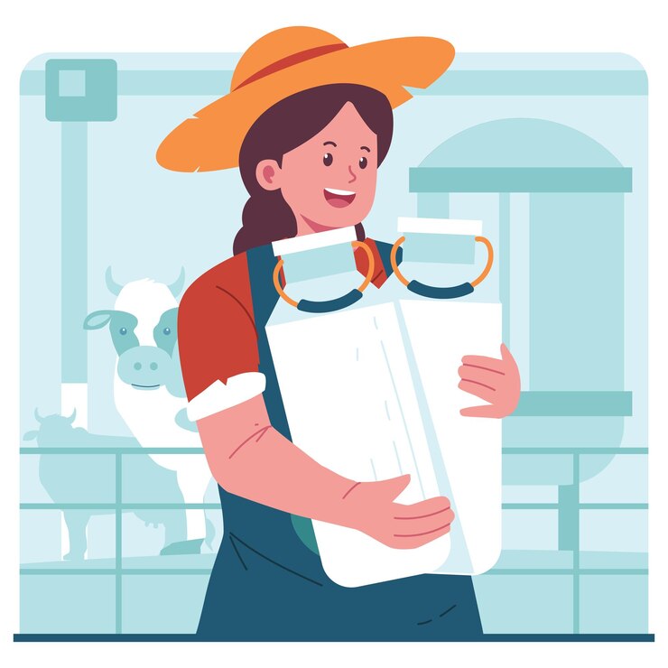 Ilustración del personaje del granjero