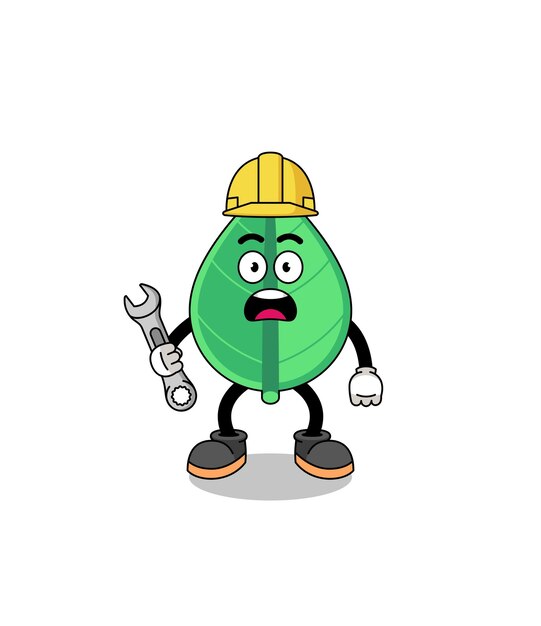Ilustración de personaje de hoja con error 404