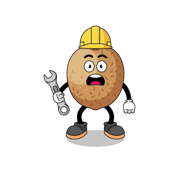 Ilustración de personaje de kiwi con error 404